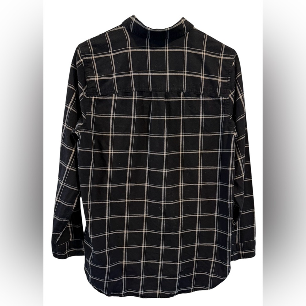 Madewell Black and White Plaid Button Down Shirt - Picture 3 of 6
